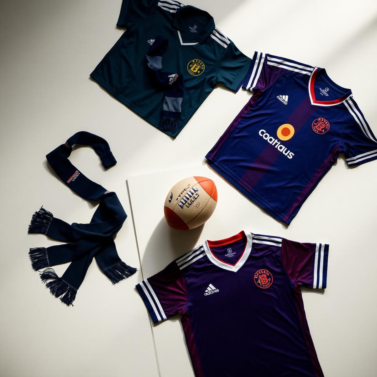 Klubbeffekter – drakter, skjerf og ball i klubbfarger